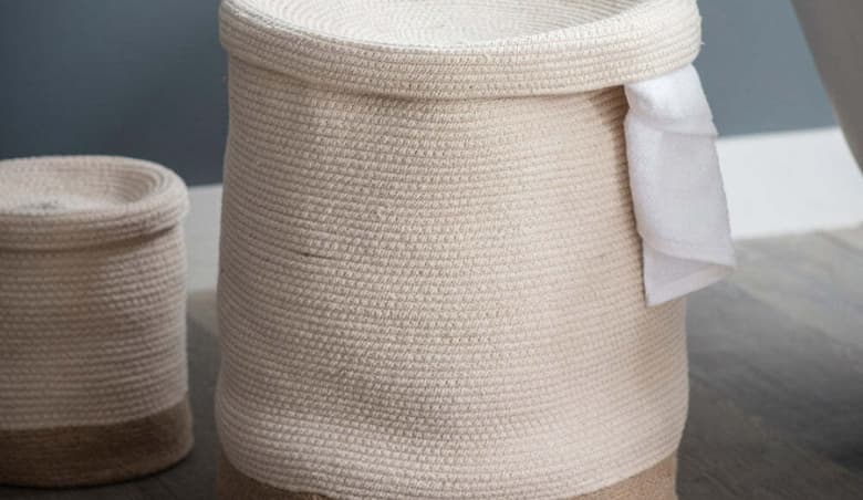 Garden Trading Beckley Large Storage Basket in White u0026 Natural By Olivia's