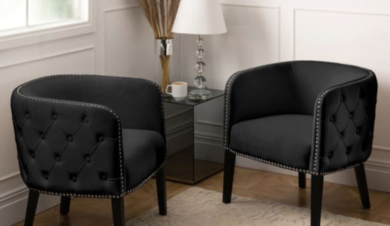 Margonia Tub Chair - Black By My-Furniture