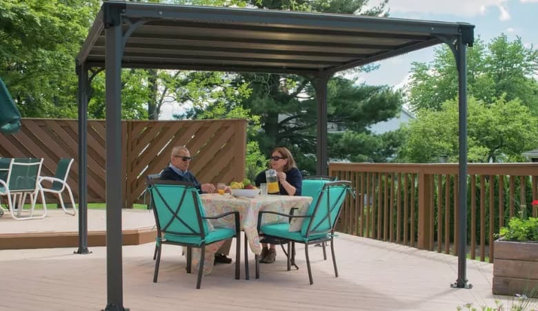 Palram Canopia Milano 3000 Gazebo - Grey By Argos