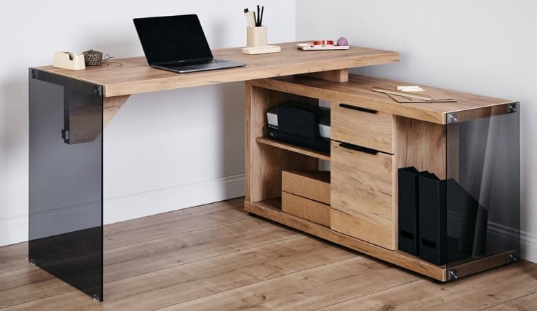 Sabetha L-Shape Executive Desk by Wayfair