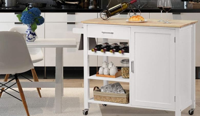Kitchen Island Cart Rolling Serving Cart Wood Trolley By Wayfair