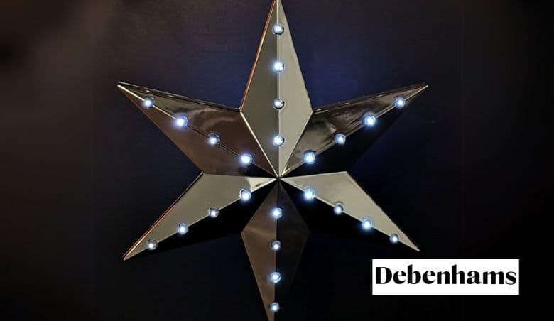 Debenhams Hanging Christmas shooting star