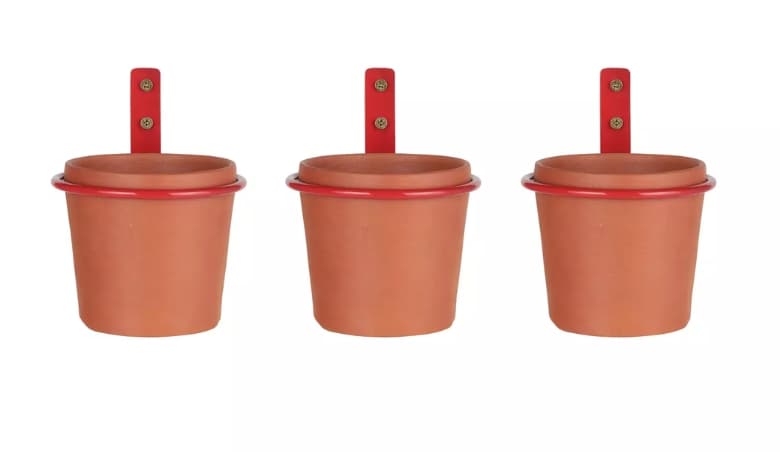 Garden by Sainsbury's Wall Pot Planter with Bracket - Set of 3 By Argos