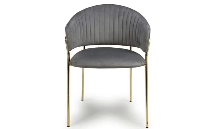 Maya Brushed Velvet Dining Chair Sold in Pairs - Â£200