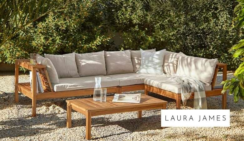 Dakota Wooden Garden Corner Sofa Set by Laura James >