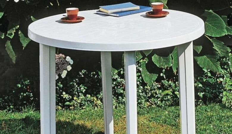 EONLION 90cm Round Outdoor Bistro Drinks Table Plastic By Debenhams
