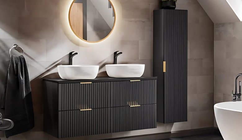 Adel Black Bathroom Furniture Set