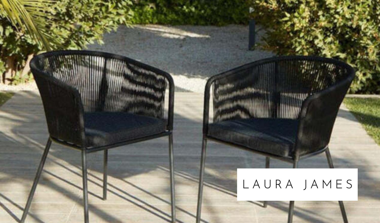 Hali Black Rope Chair by Laura James