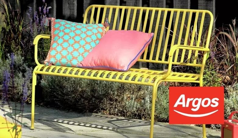 Habitat Indu 2 Seater Metal Garden Bench by Argos