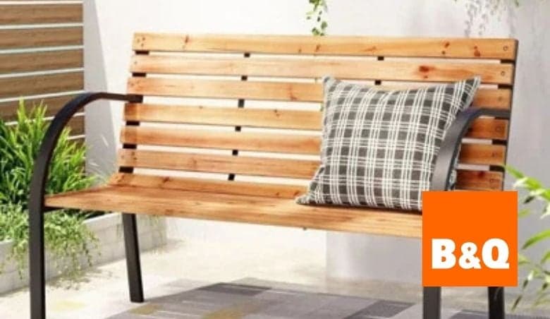 Lupine Metal Framed Curved 2 Person Outdoor Wooden Garden Bench by B&Q