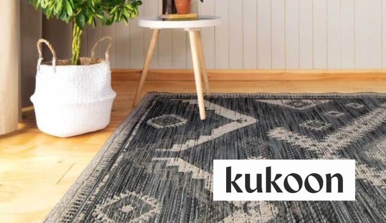 Geometric Grey Outdoor Rug  Rug by Kukoon