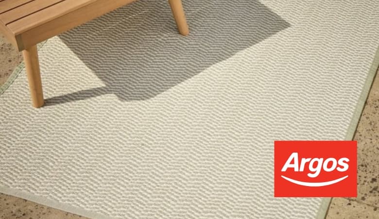 Home Chevron Sage Outdoor Rug by Argos