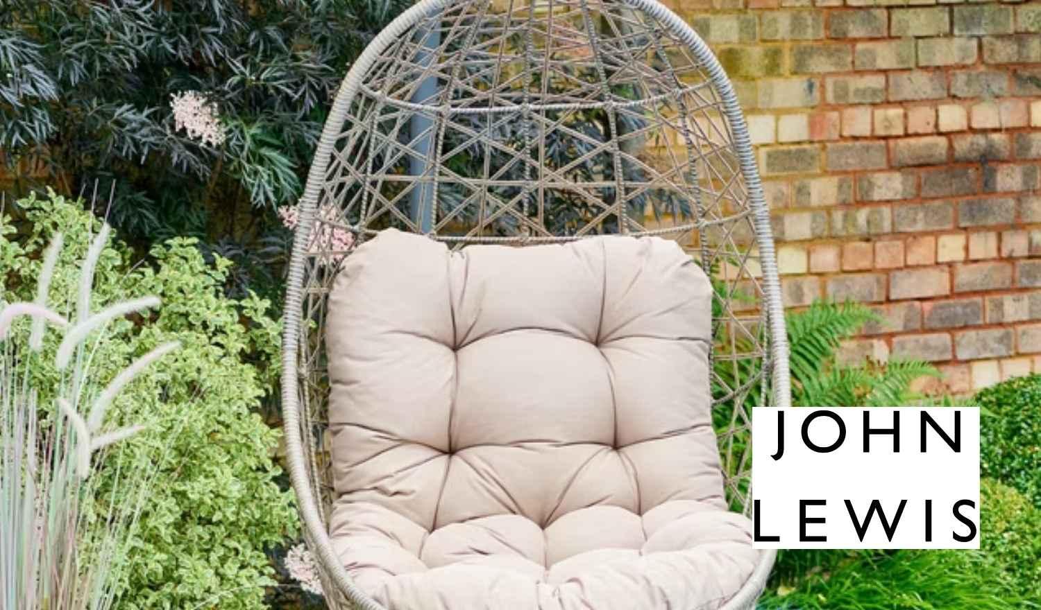 LG Outdoor Monte Carlo Garden Swing Seat Egg Chair by John Lewis >