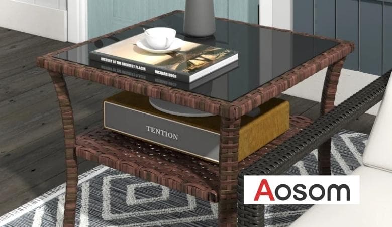 Aosom Rattan Coffee Table