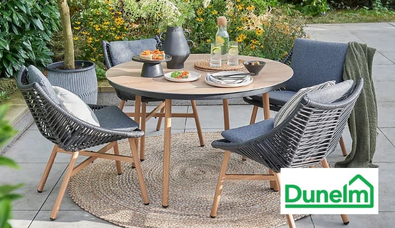Keswick 4 Seater Outdoor Dining Set by Dunelm