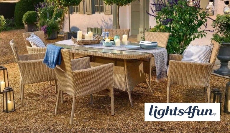 The Arran 6-Seater Oval Dining Set by Lights4fun