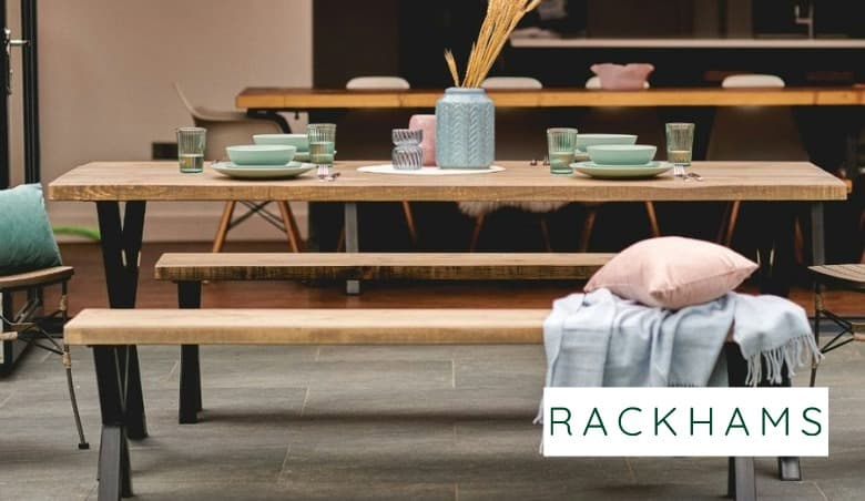 X Frame Rustic Wood Outdoor Dining Set by Rackhams