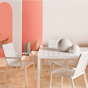 abode 7 Piece Aluminium 6 Seater IndoorOutdoor Dining Set