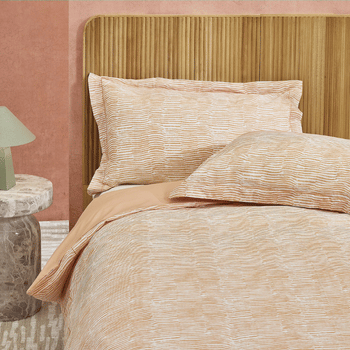 abode Cotton Blend Abstract Duvet Embroidery Stitch