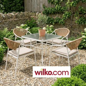 wilko Garden Dining Sets Tile